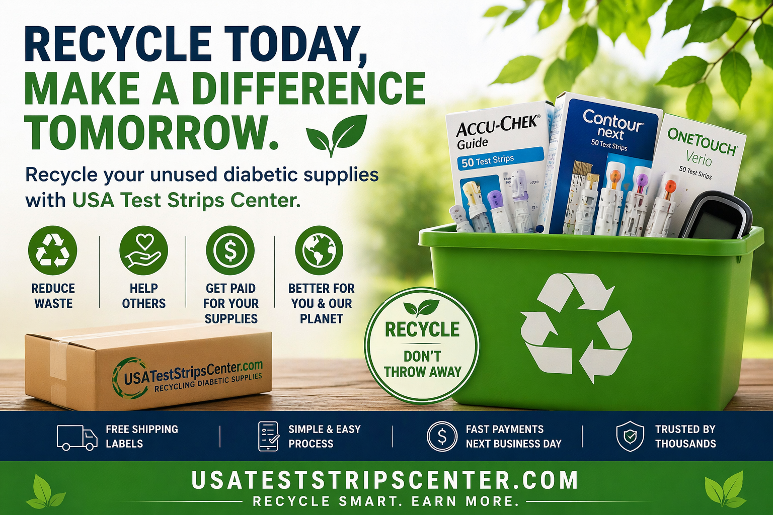 Why Recycling Unused Diabetic Supplies Matters (And Why USA Test Strips Center Is the Best Choice)